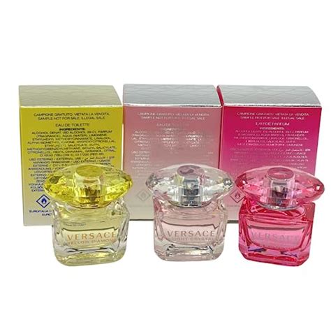 versace miniature variety trio collection perfume gift set for women|mini perfume designer variety set.